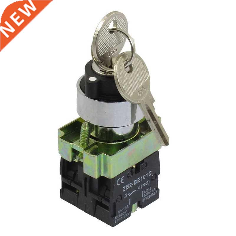 22mm Locking 2 NO Three -Position Keylock Selector Select S