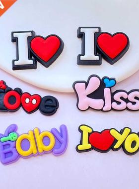 10Pcs New Cute Love Letter Series PVC Flexible Glue FlatBack