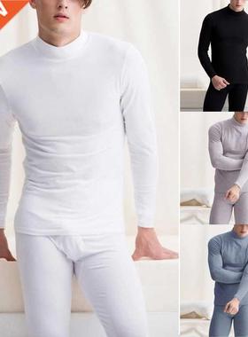 Hot Sale Men Thermal Underwear Solid Color Long Autumn Winte