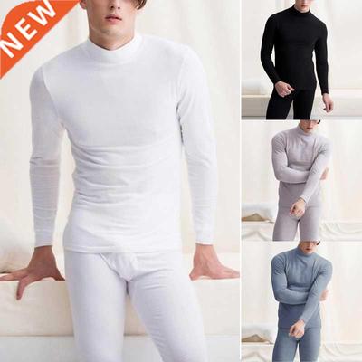 Hot Sale Men Thermal Underwear Solid Color Long Autumn Winte