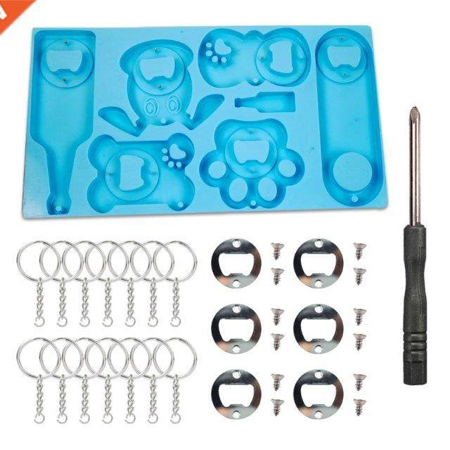 Corkscrew Slcone Mold Bottle Opener Beer Spanner Jewelry C