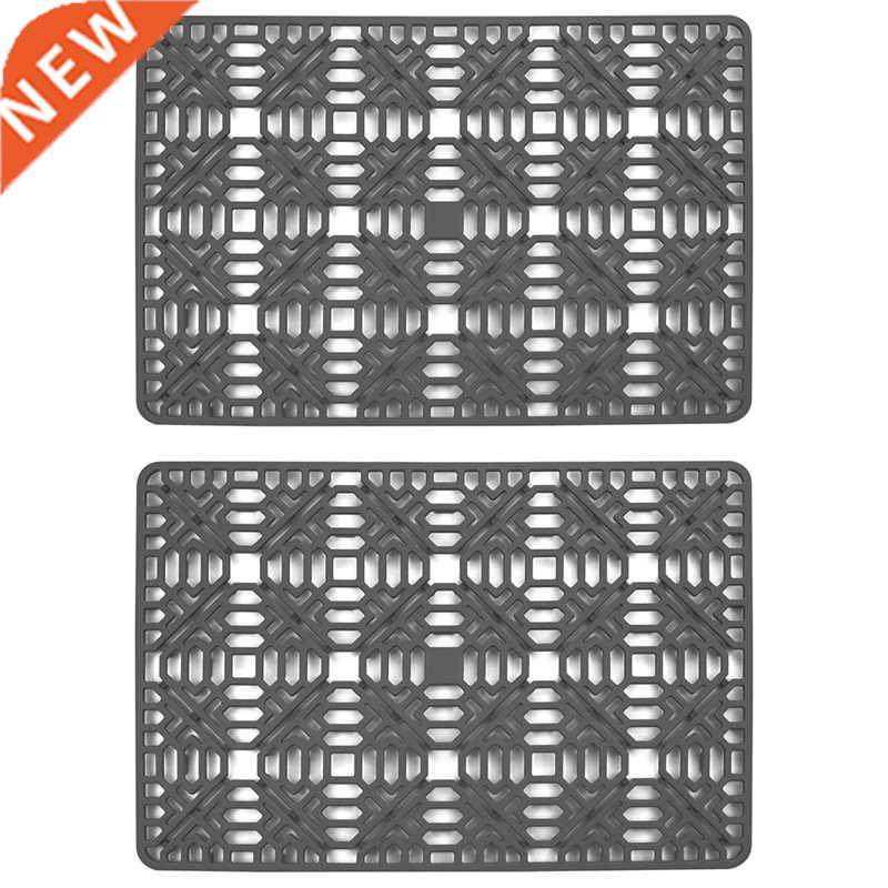 2PCS Silicone Kitchen Sink Mat,Great Sink Protector Grid Acc