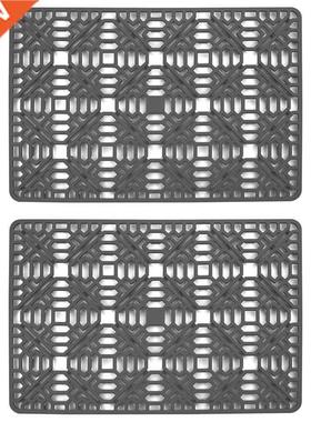 2PCS Silicone Kitchen Sink Mat,Great Sink Protector Grid Acc
