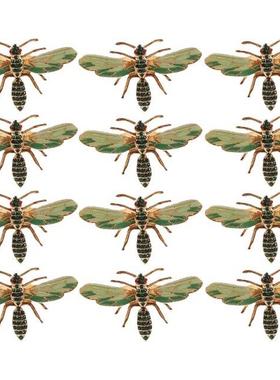 12Pcs Dragonfly Napkn Buckle Napkn Rng Alloy Green nsect
