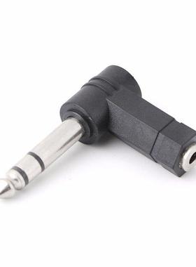 3.5mm Female Jack to 6.35mm Male Jack Right Angled Plug Head