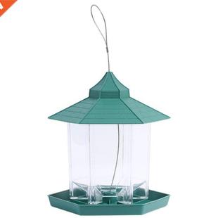 Bird Waterproof Feeder Suspension Outdoor Hexagonal Plastic