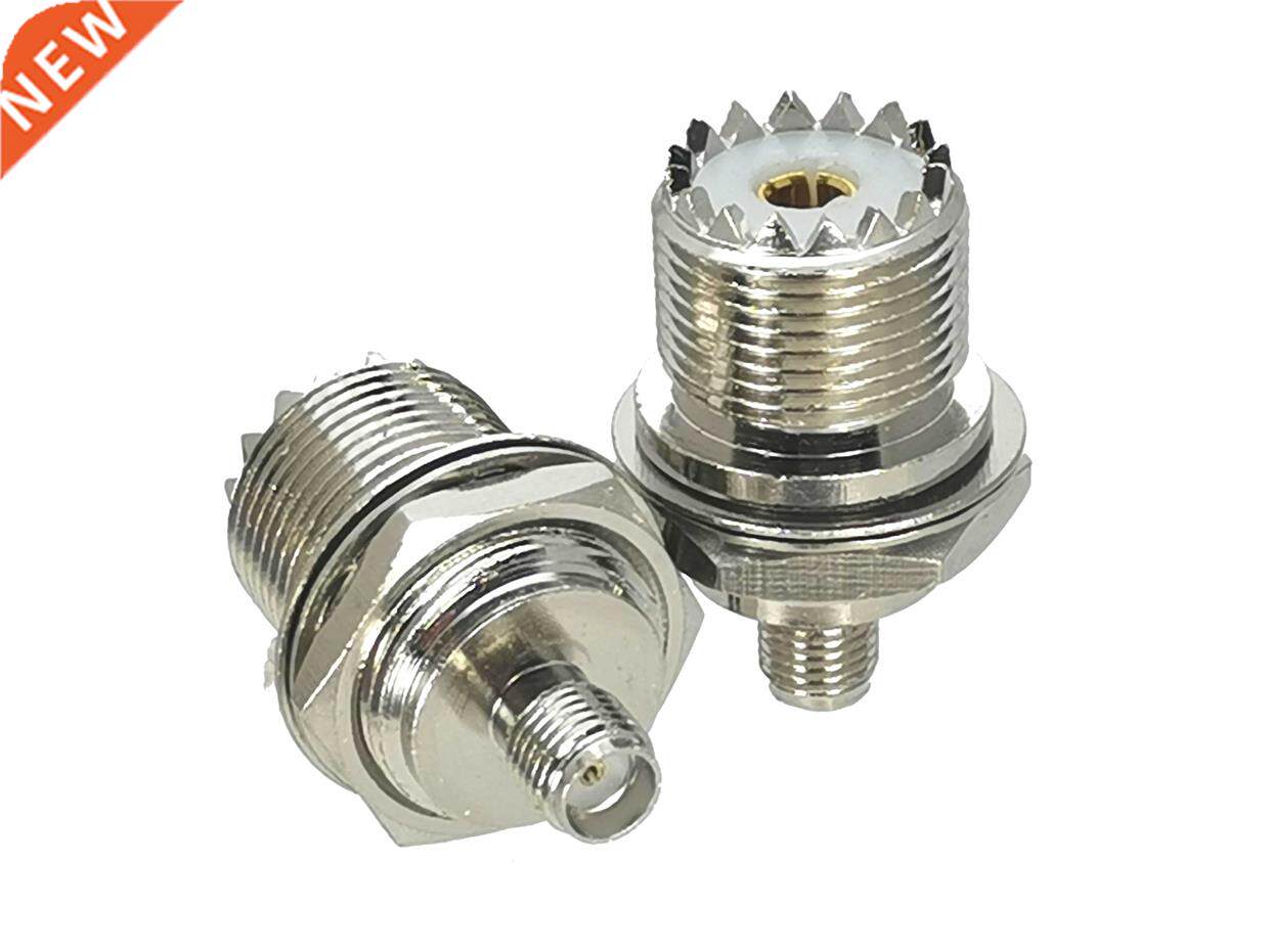 1Pcs SMA Female jack to UHF SO239 Female Jack Bulkhead Nut R