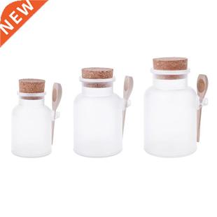 Jar Cork Salt Soft Spoon Wooden Sealed Bottle ABS Bath Scrub