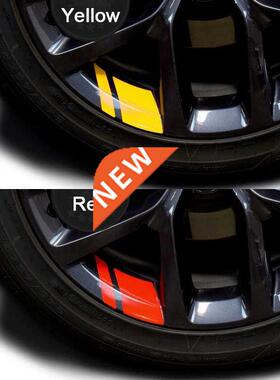 6Pcs Car Sticker Reflective Car Wheel Rim Vinyl Warning Stic