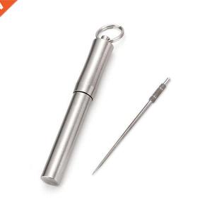 Portable Toothpick Tube Stainless Steel Toothpick Holder Min