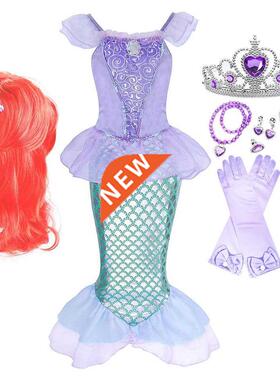 Girl Princess Dress Little Mermaid Costume Baby Girl Ariel D