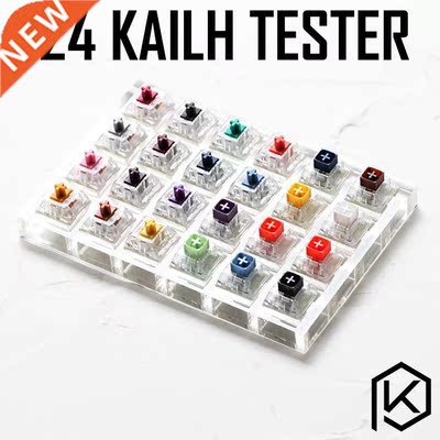 24 switch switches tester with acrylic base blank keycaps fo