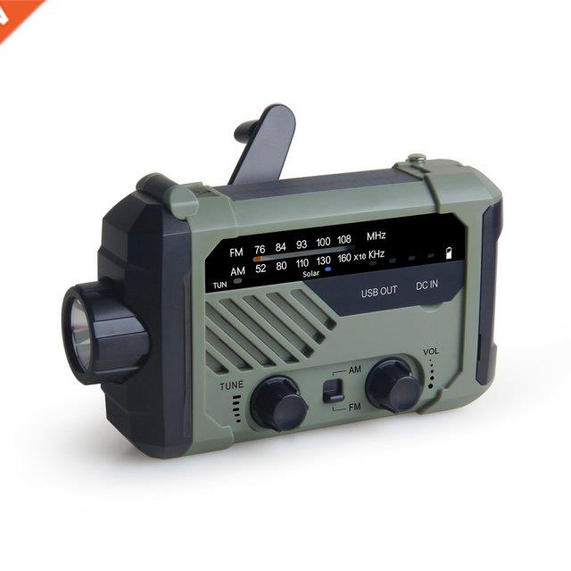 Portable Radio Hand Crank AM FM NOAA Emergency 3-in-1 Readin