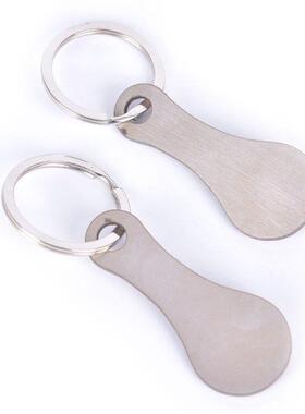 2 Packs Of Metal Aluminum Alloy Key Ring Shopping Trolley To