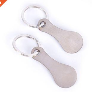 2 Packs Of Metal Aluminum Alloy Key Ring Shopping Trolley To