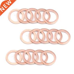 Ring Solid Plug Sump Gasket Flat Washer Copper Pack 10Pcs
