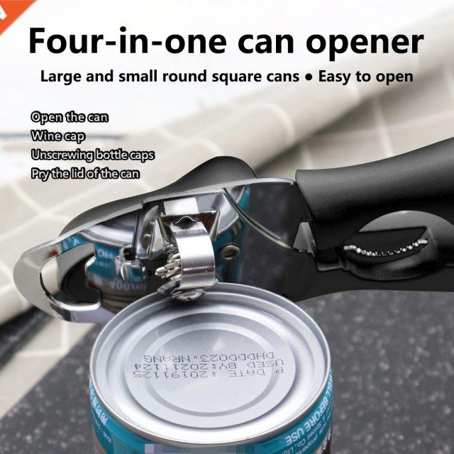 Can Opener Jar Bottle Lid Remover Manual Non-slip Stainless