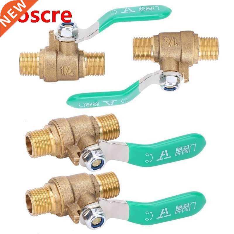 4pcs 1/4in Brass Threaded Ball Valve Thicken Double External