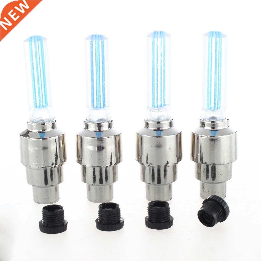 4 x Neon LED Flash Bike Car Tire Tyre Wheel Valve Sealing Ca