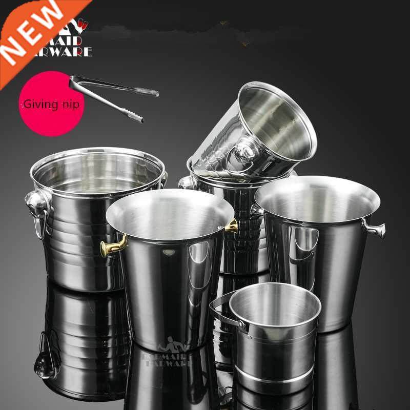 1L-7L Stainless Steel Ice Bucket Wine Champagne with Straine