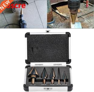 5PCS Bits HSS Cobalt Mul Step Titanium Drill