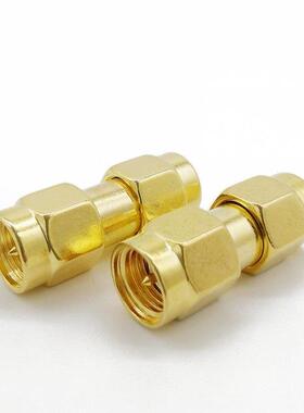 2Pcs Gold Plated SMA Male to SMA Male Plug Straight RF Coaxi