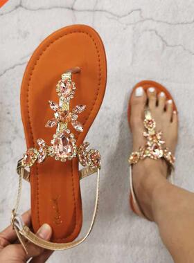 2022 ndy Summer Women's Shoes Large Sze Beautful Crystal S