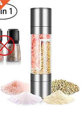 2 In 1 Salt And Pepper Grinder Set Adjustable Ceramic Salt P