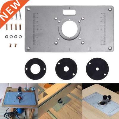 700C Aluminum Router Table Insert Plate + 4 Rings Screws For