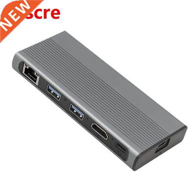 USB C Hub M.2 SSD Enclosure HDMI-Compatible+USB3.1+RJ45+PD T