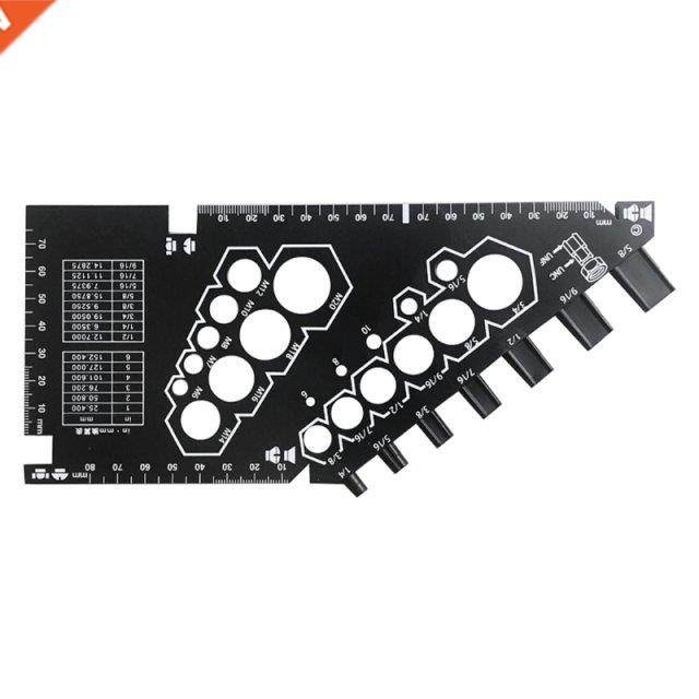 23.7x10.7cm Convenient to Use Bolt Nut Thread Measure Gauge