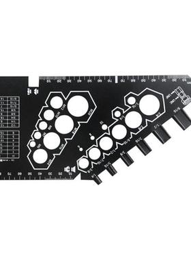 23.7x10.7cm Convenient to Use Bolt Nut Thread Measure Gauge