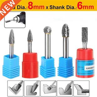 Carbide Rotary Cut Shank Soli Double Tungsten Burr 6mm Point