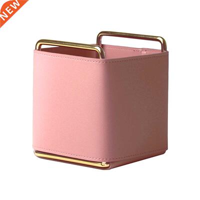 Square Easy Clean For Students Stand Leather Pen Holder Stat