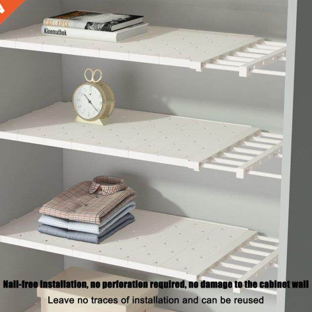 Adjustable Closet Organizer Storage Shelf Wall Mounted Kitch