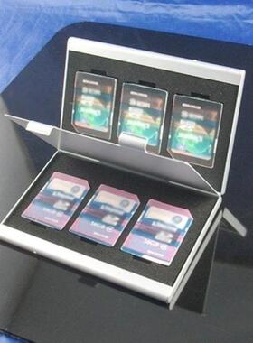 6pcs Metal Aluminum Memory Card Protecter Box Storage Case H