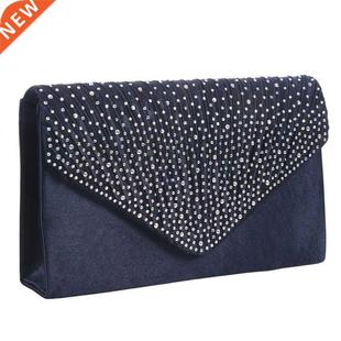 Diamond Clutches Shoulder Womens Evening face Bag Brida Silk
