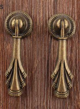 4 Pcs Kitchen Door Wood Box Wardrobe Pull Handle Knobs Antiq
