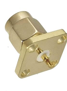 10Pcs Connector SMA Male Plug 4-Holes Flange Solder Deck Mou