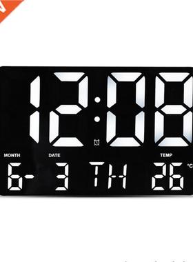 Large Digital Wall Clock Automatic Dimming with Remote Contr