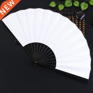 Silk Chinese Folding Fan Vintage Hand Fan Wooden Bamboo DIY