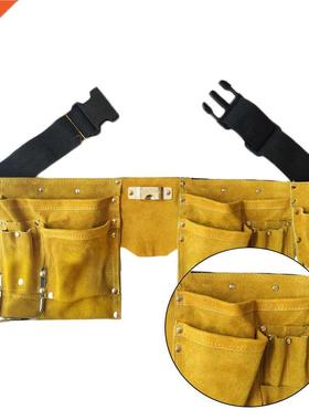 Leather Tool Belt Quick Release Buckle Carpenter Constructio