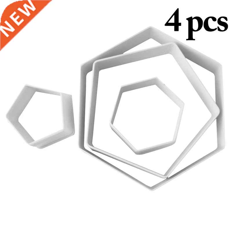 4pcs Soccer Ball Cake Cutters Fondant Hexagon Cookie Cutters