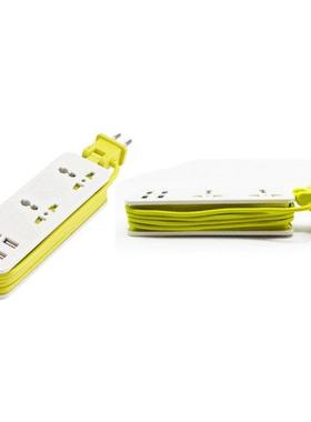 2 Pcs Extension Electrical Socket Portable Charging Ports US