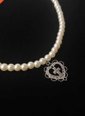 Punk Gothc Harajuku Pearl Chan Hollow Heart Sd Pendant