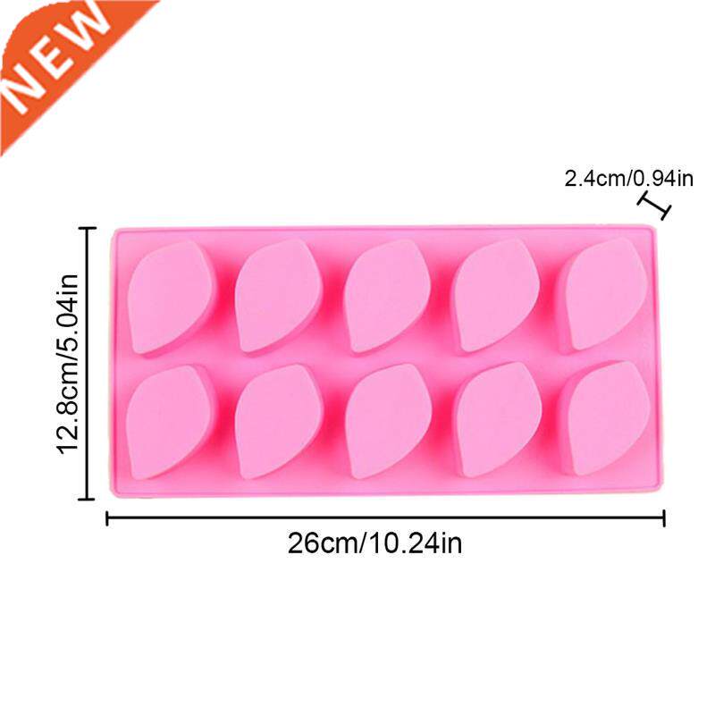 Leaf Shaped 10-Cavities Silicone Baking Accessories 3D DIY S