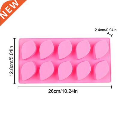 Leaf Shaped 10-Cavities Silicone Baking Accessories 3D DIY S