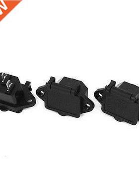 3 Pcs Black IEC320 C14 Inlet 3 Pins Power Socket AC 250V 10A