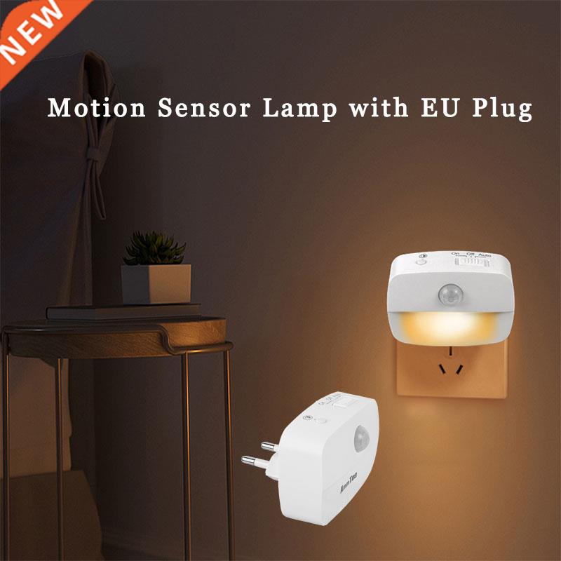 Wireless LED Motion Sensor Night Light Plug In Motion Detect