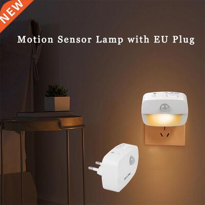 Wireless LED Motion Sensor Night Light Plug In Motion Detect